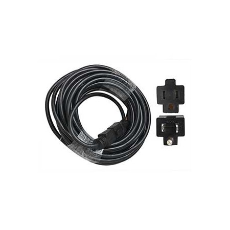 Superior Electric SJTW Extension Cord, 14 AWG, Indoor/Outdoor, 14/3, 1 Outlets, 5-15R, Black, Rubber, 5-15P, 50 ft EC143-50E